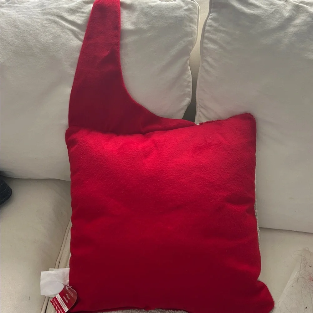 ASHLAND SANTA FACE THROW PILLOW 16x16 NWT